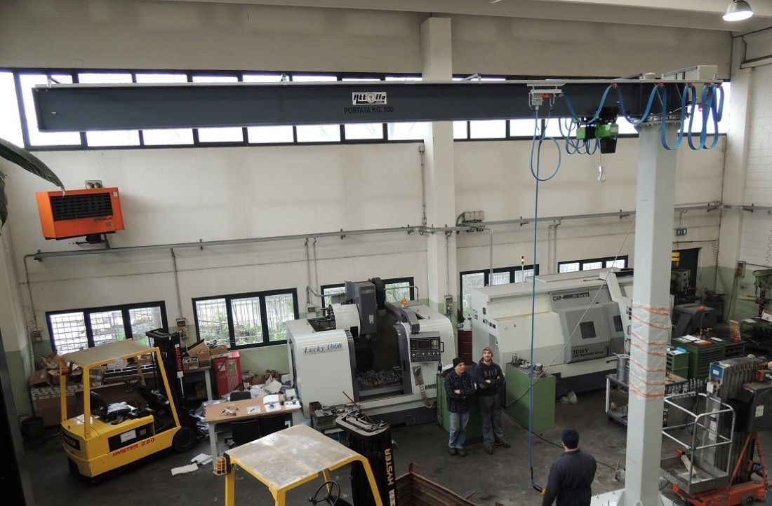 Gru a rotazione elettrica 360°